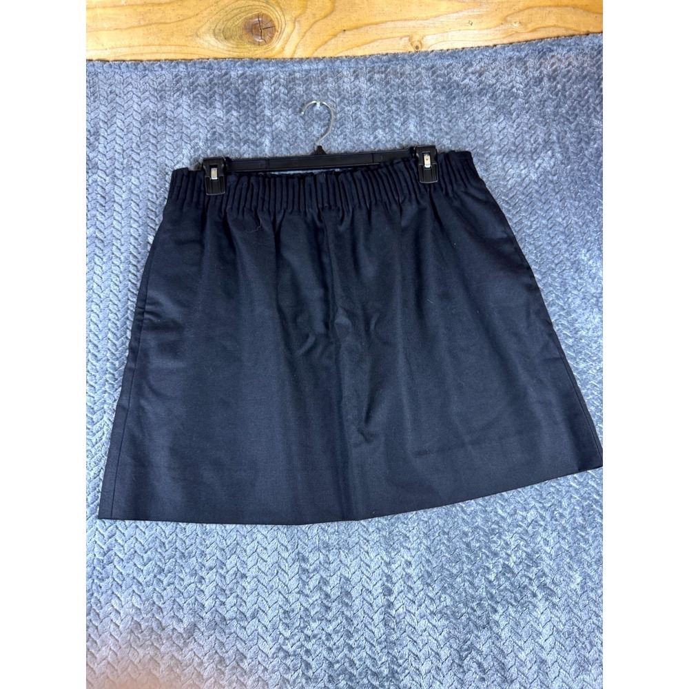 J.Crew Mini Skirt Womens 16 Navy Blue Elastic Waist Modern Minimalist Pull On